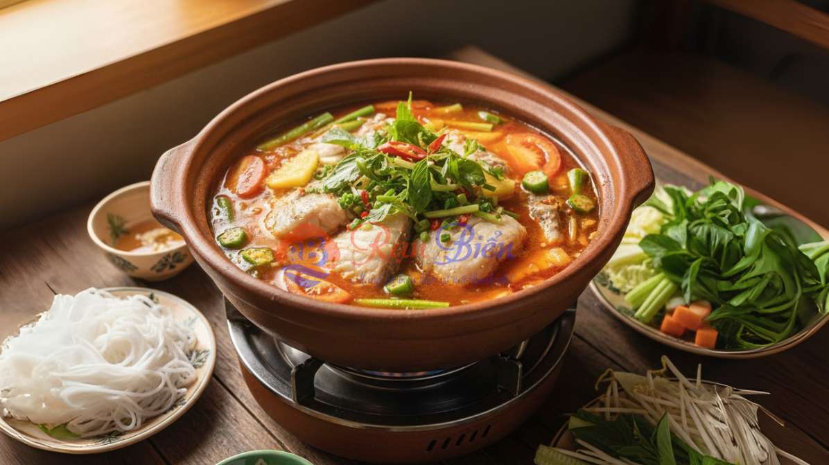 Lẩu Cá Bò Giáp Măng Chua