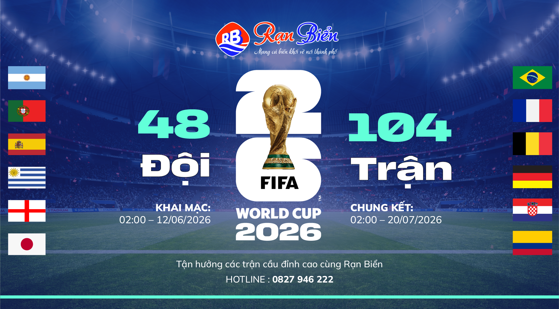 Cùng Rạn Biển cập nhật lịch thi đấu World Cup 2026 để không bỏ lỡ!